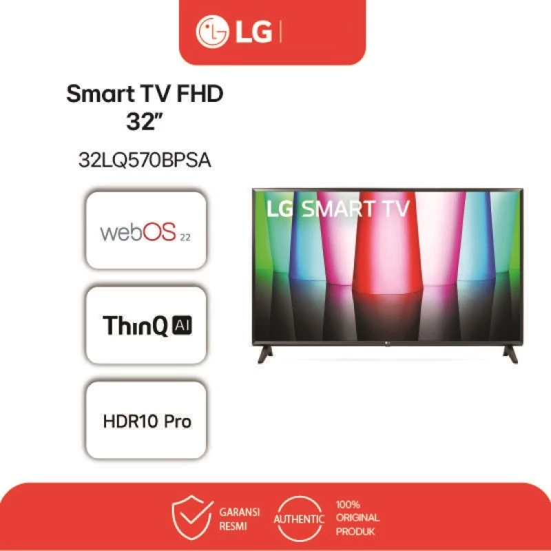 LG 32 Inch HD Smart TV Digital | LQ57 | LQ570 | 32LQ57 | 32LQ570 | 32LQ570BPSA | Garansi Resmi | 100