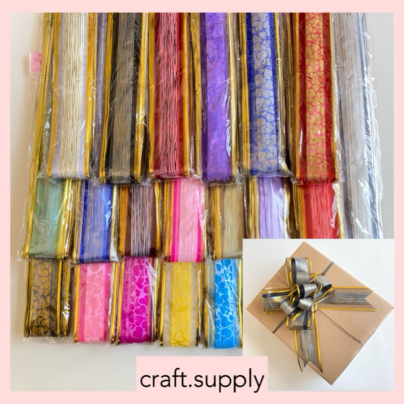 

[1 Biji]PREMIUM Pita Tarik Jumbo Lebar 5cm MOTIF | Pita Serut