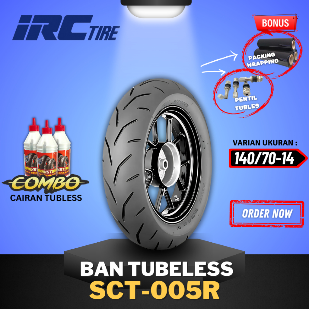 [READY COD] BAN IRC SCT005R 140/70-14 RING 14 / BAN TUBELESS IRC RING 14 BAN MOTOR PCX AEROX VARIO /