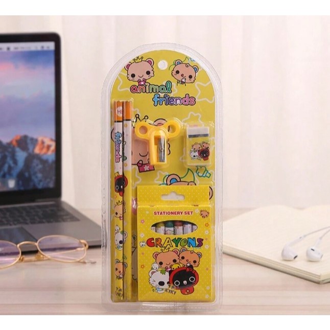 

Alat Tulis / Set Alat Tulis / Paket Alat Tulis Anak Stationery Set 4in1 (Yellow)