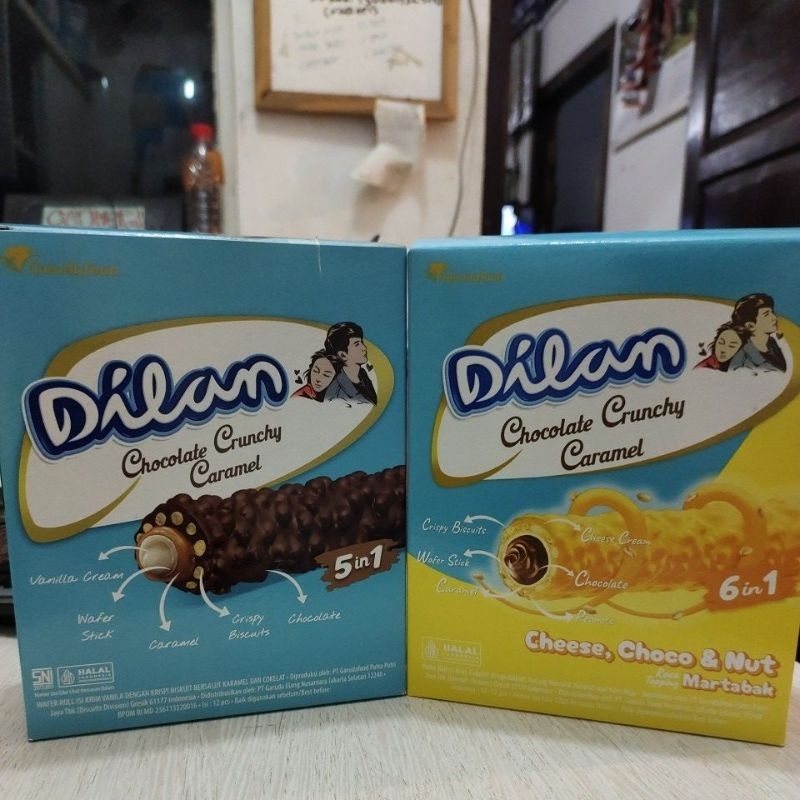 

Dilan chocolate crunchy caramel 1box isi 12pcs@23gr