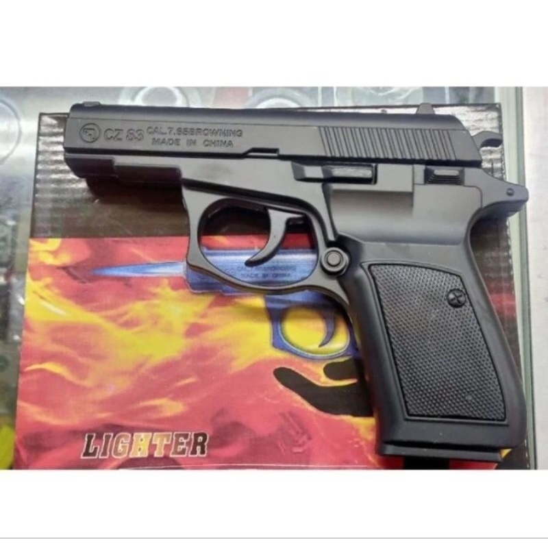 KOREK API GAS ISI ULANG PISTOL MAKAROV 078 BLACK FULL BESI FREE SARUNG