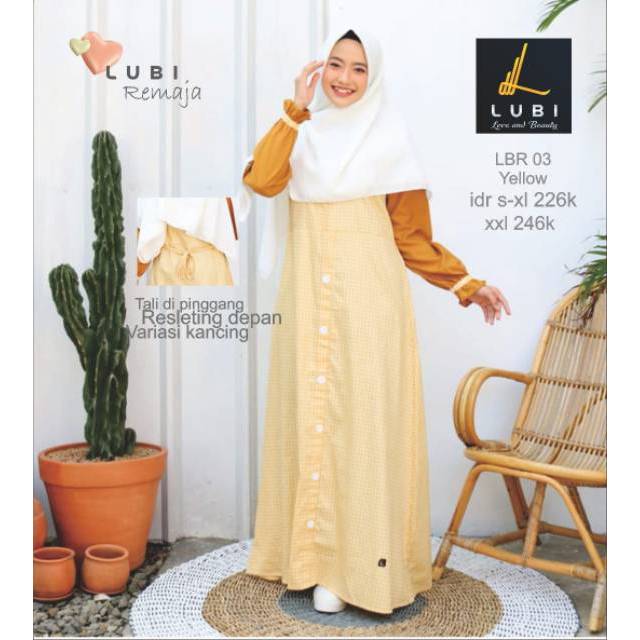 Gamis Remaja Lubi Lbr 03 yellow