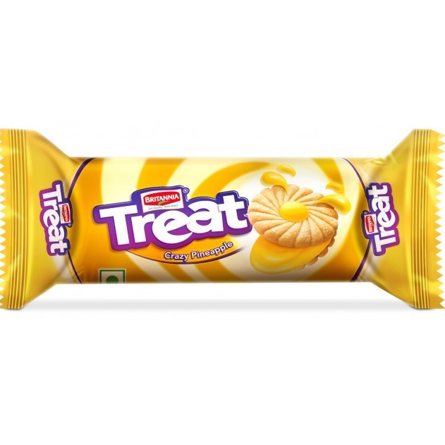 

BRITANNIA TREAT COZY PINEAPPLE 120G / Biscuit Cream Aroma Pisang