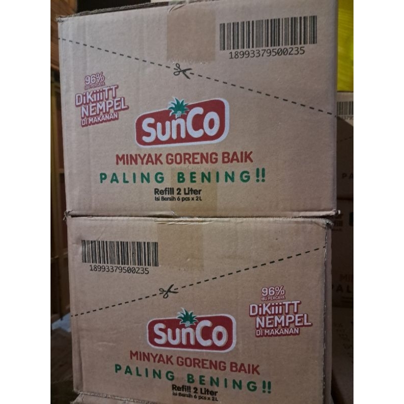 

Minyak goreng sunco 2 liter kemasan karton