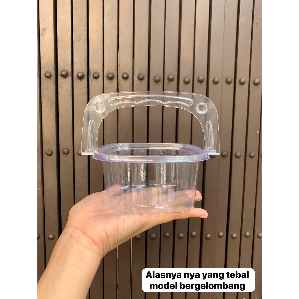 

tempat makanan tenteng bening bahan plastik tebal untuk salad