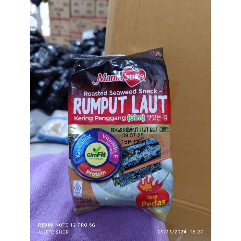 

1pcs Mamasuka Rumput Laut Panggang Rasa @4,5Gr