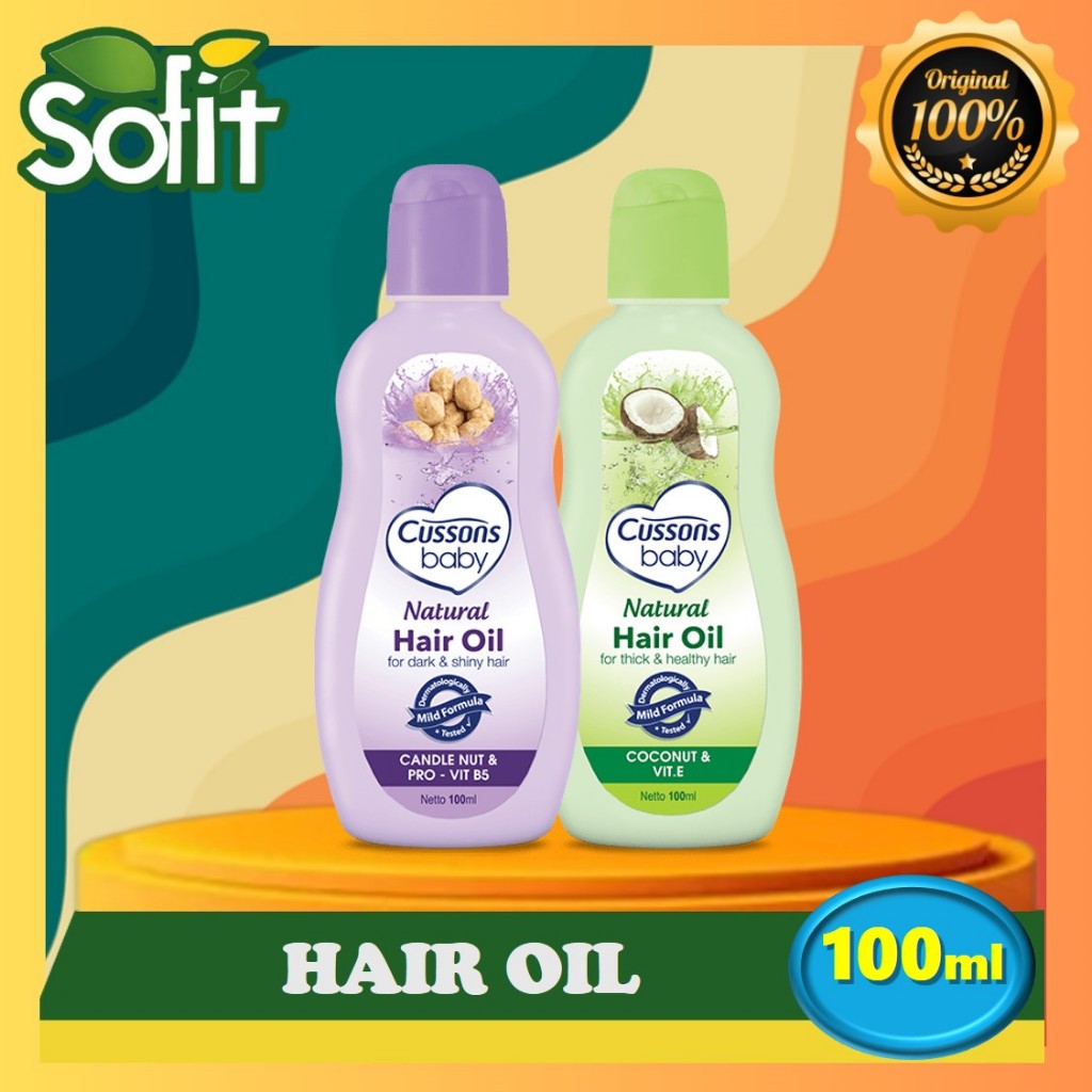 Cussons Baby Natural Hair Oil 100ml / Minyak Rambut Bayi / Cusson Minyak Kemiri / Sofit
