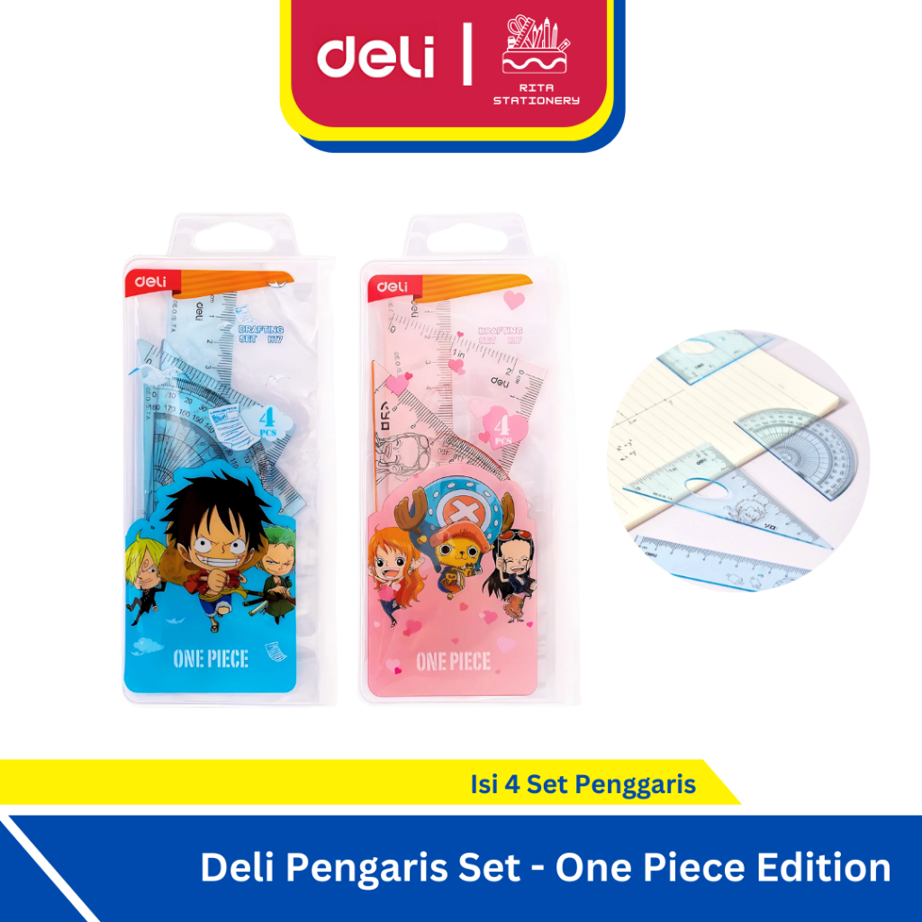 

Deli Penggaris 4 Set One Piece - H17