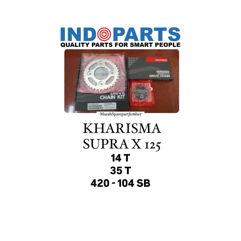 GEAR SET SUPRA X 125 KARISMA KPH INDOPARTS SOLID BUSH