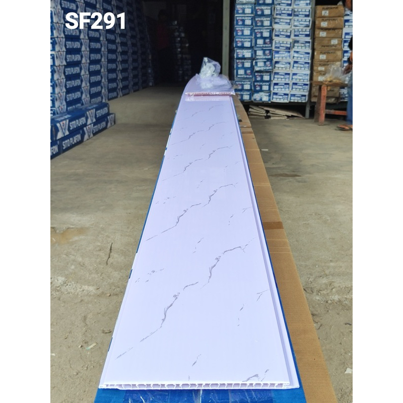 plafon pvc putih motif marmer SF 291 (PERLEMBAR)