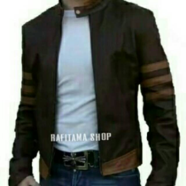 PRYZA Jaket Kulit Pria X Men Wolverine Cokla DF&Y asli garut cowok cewe crop domba sapi semi kulit f