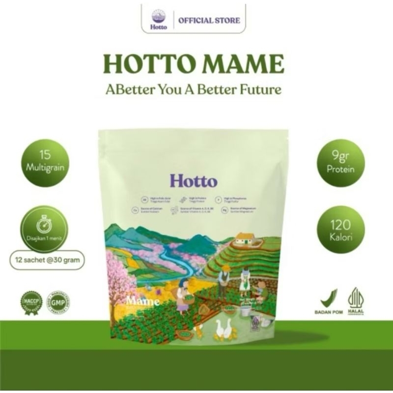 

3 POUCH ISI 36 SACHET HOTTO MAME ISI MULTIGRAIN PROTEIN WITH EDAMAME MINUMAN DIET TINGGI SERAT ORIGINAL HALAL BPOM TERBAIK TERLARIS