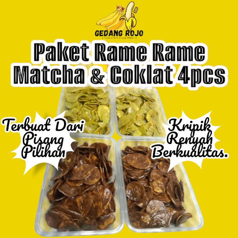

paket rame rame ( Matcha dan coklat 4pcs )