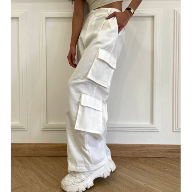 MARLE - Riley cargo denim pants / celana cargo denim wanita