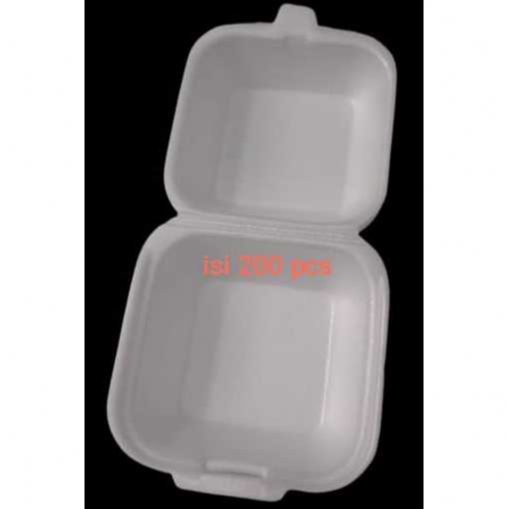 Styrofoam/Sterofoam Burger HB  Box KCS Food Grade Isi 200 Picis