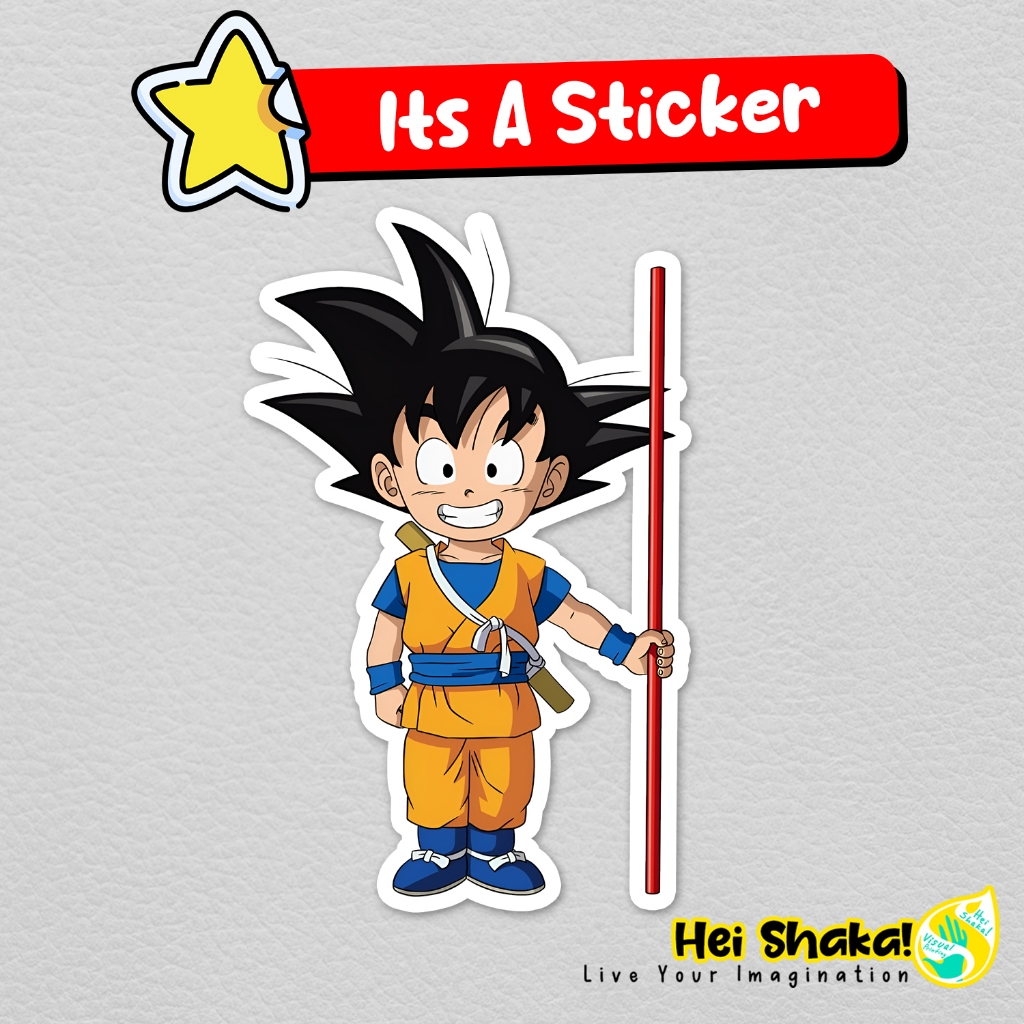 

Stiker Goku Steady Dragon Ball Daima Logo Sticker Anime Manga Jepang Bahan Vinyl Anti Air