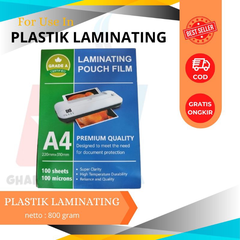 

Plastik Laminating Film A4 dan F4 Grade A