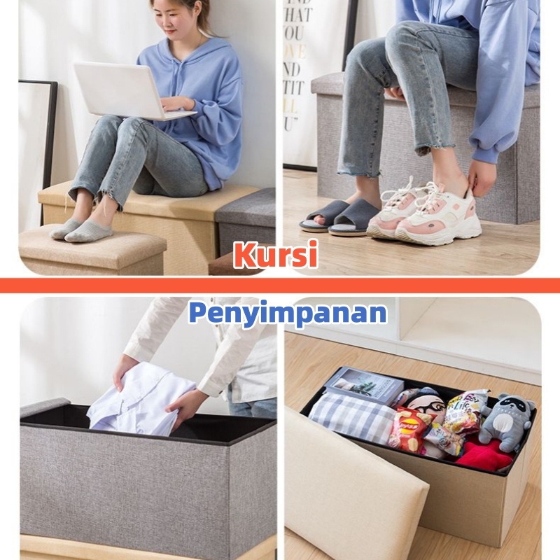 [Penyimpanan + Sofa] Bangku Sofa Sederhana Modern=Storage Sofa Multi-Fungsi=Sofa Penyimpanan