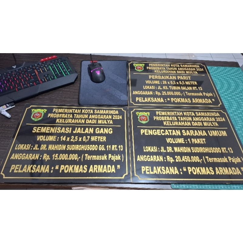 Prasasti Keramik/Prasasti Proyek/Prasasti Peresmian/Prasasti Coustum