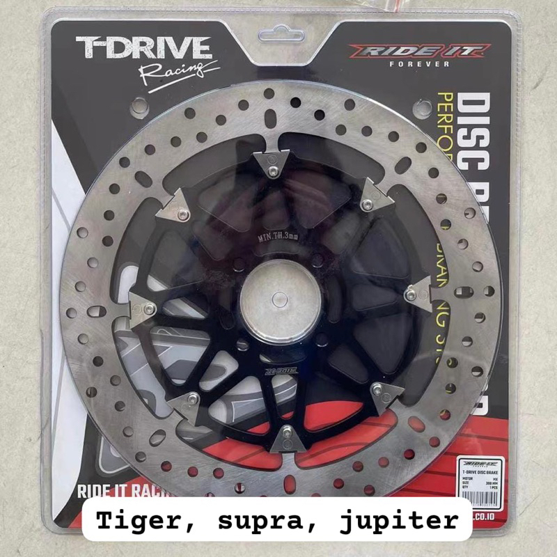 PIRINGAN CAKRAM DEPAN TDRIVE HITAM T-Drive jupiter baut 4 300 mm t drive