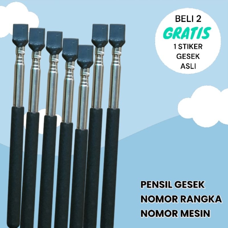 

Pensil stik stick alat gesek cek fisik nomor rangka mesin kendaraan motor mobil Samsat