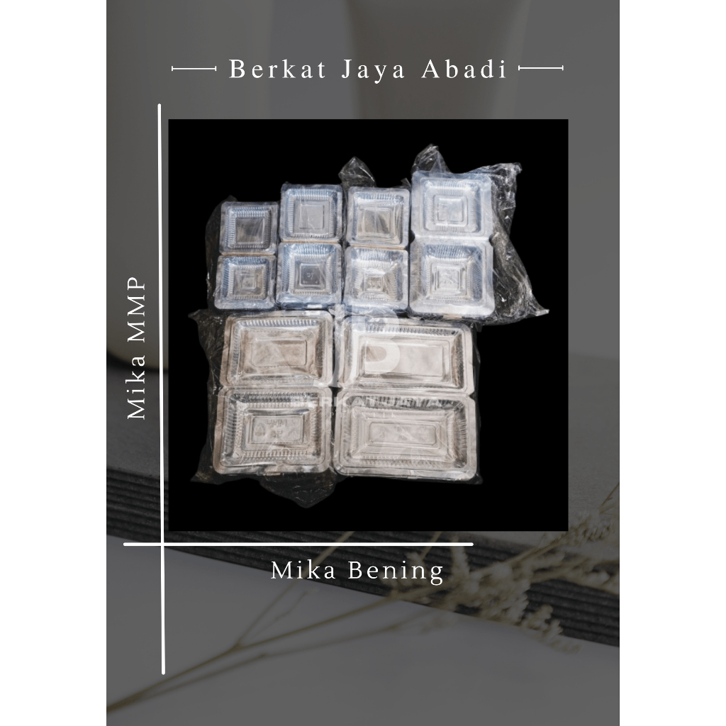 (100Pcs) Plastik mika kue MMP mika kotak makanan mika kue,nasi,makanan