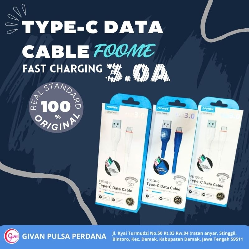 Kabel Data Type-C FOOMEE