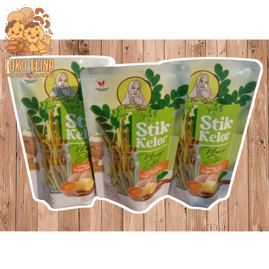 

Stick Kelor Nya' Oemi, Makanan Ringan Oleh-oleh Mojokerto. Berat bersih 80g