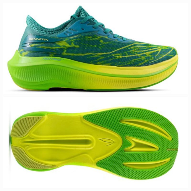 910 Nineten Haze Veloce Hijau Neon Kuning Sepatu Lari Running 910 Nineten Terbaru