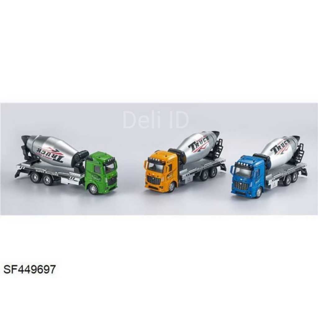 Mainan Anak Miniatur Diecast Mobil Kontruksi Construction Truk Truck Box Skala 1:32 Car Toys