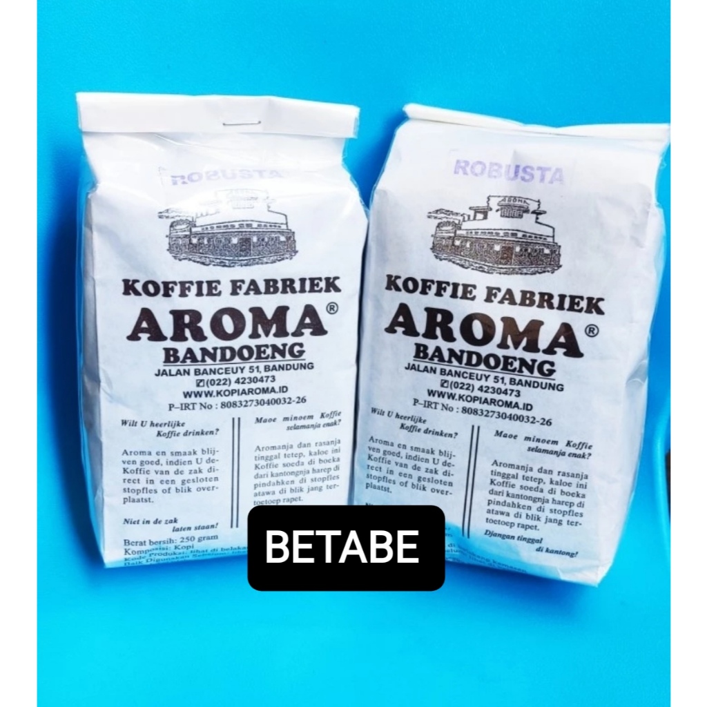 

Kopi Robusta Aroma Bandung Asli Biji / Giling Halus uk.250 Gram