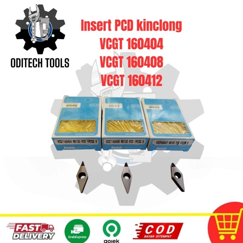 insert PCD kinclong VCGT160404 | VCGT 160408 | VCGT 160412 | BARU | SANLIN