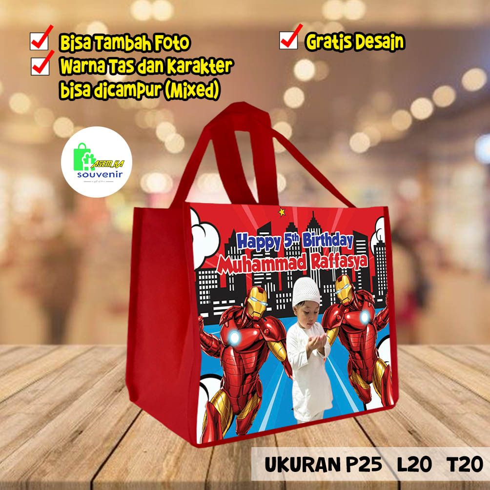 

TAS HAJATAN GOODIE BAG WALIMAH SYUKURAN UK 25X20X20 TEBAL 75 GSM