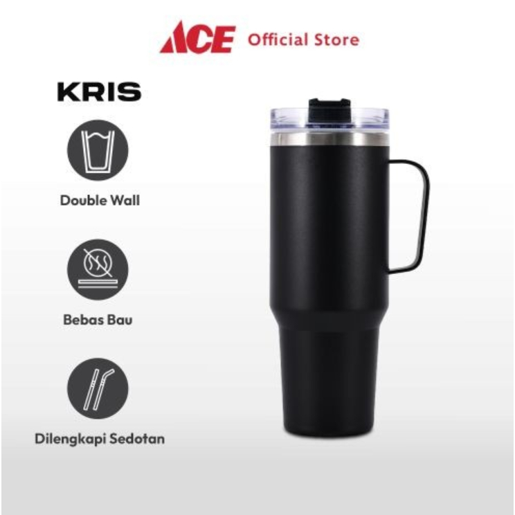 KRIS Tumbler 1.2 Ltr Peggy Botol Vacuum Flask - Hitam