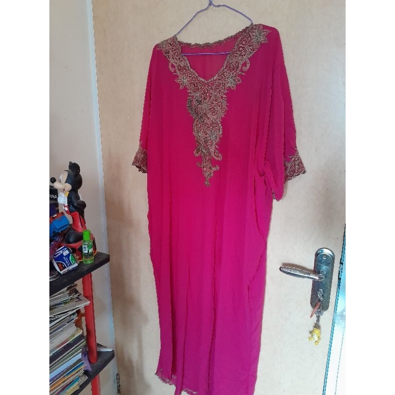 kaftan pink fuscia jumbo preloved