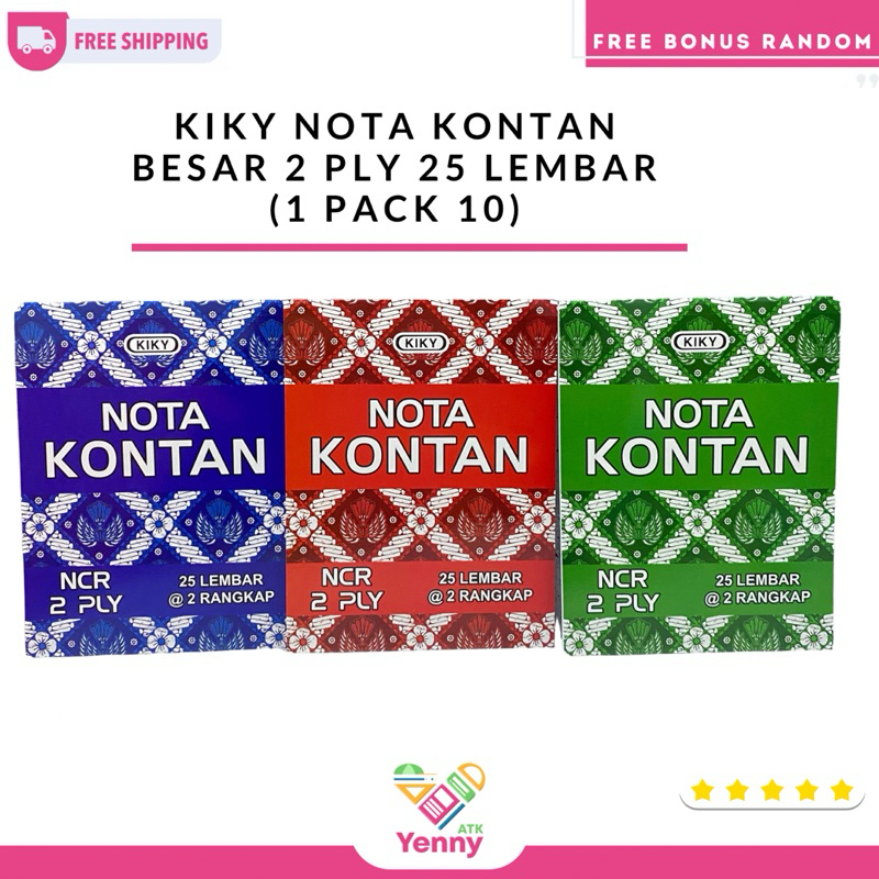 

Kiky Nota Kontan Besar 2 Ply | Nota Kontan Besar Kiky 25 Lembar | Nota Kiky 1 Pack 10