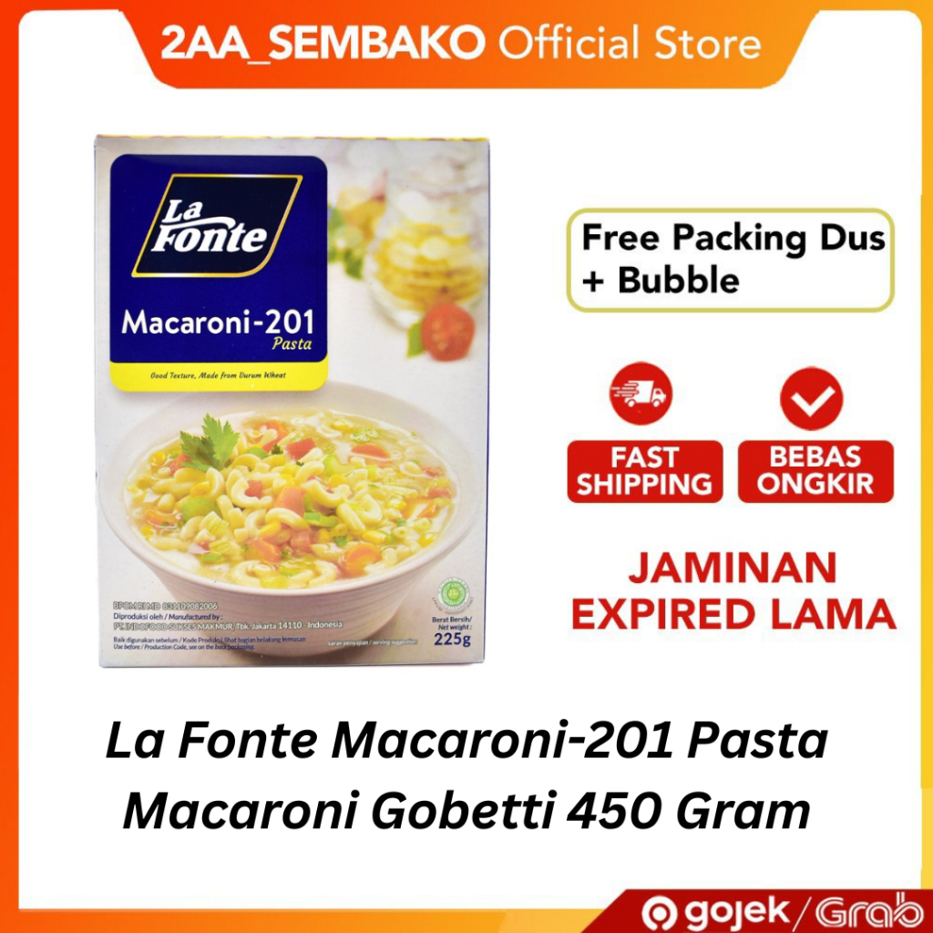 

La Fonte Macaroni-201 Pasta Macaroni Gobetti 225 Gram