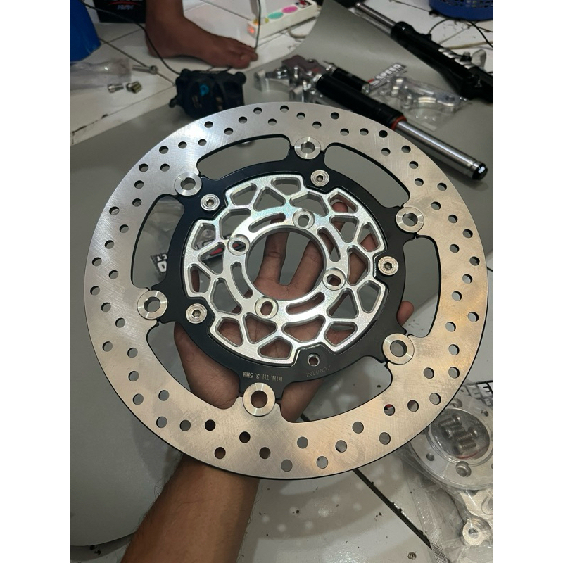 disc piringan cakram R25 floating set adaptor spacer PNP untuk tromol velg yamaha honda lebar diamet