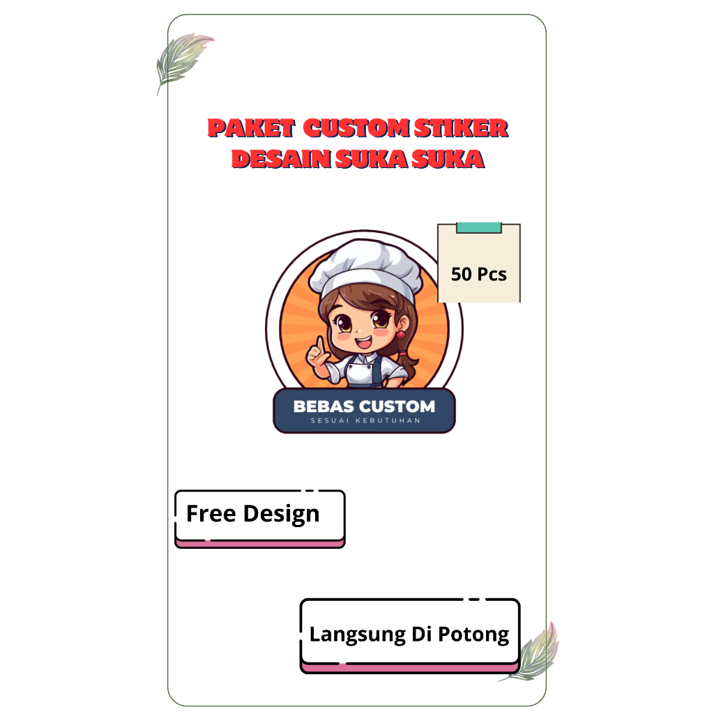 

Stiker Label Makanan Custom