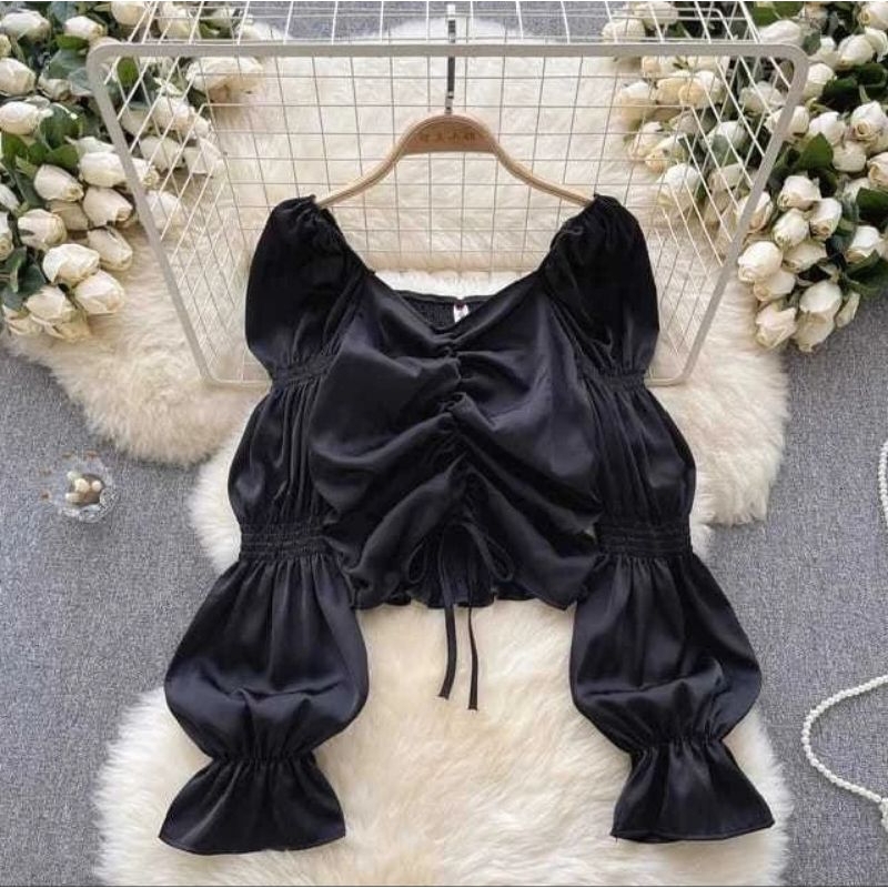 READY STOK ATASAN QUIZ/ ATASAN KEKINIAN JUMBO/ATASAN SABRINA KEKINIAN