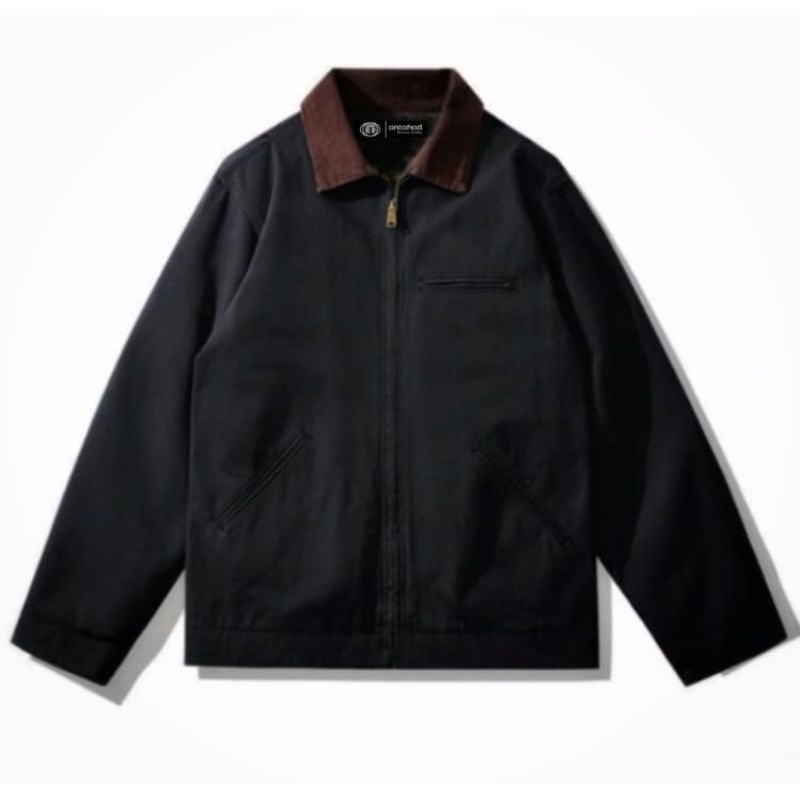ONTOHOD Jaket Detroit Kanvas Pria Detroit Jaket Work