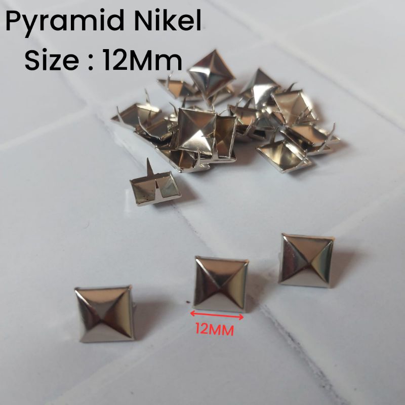 Spike Piramid / Spike Punk Nikel 12Mm 100pcs