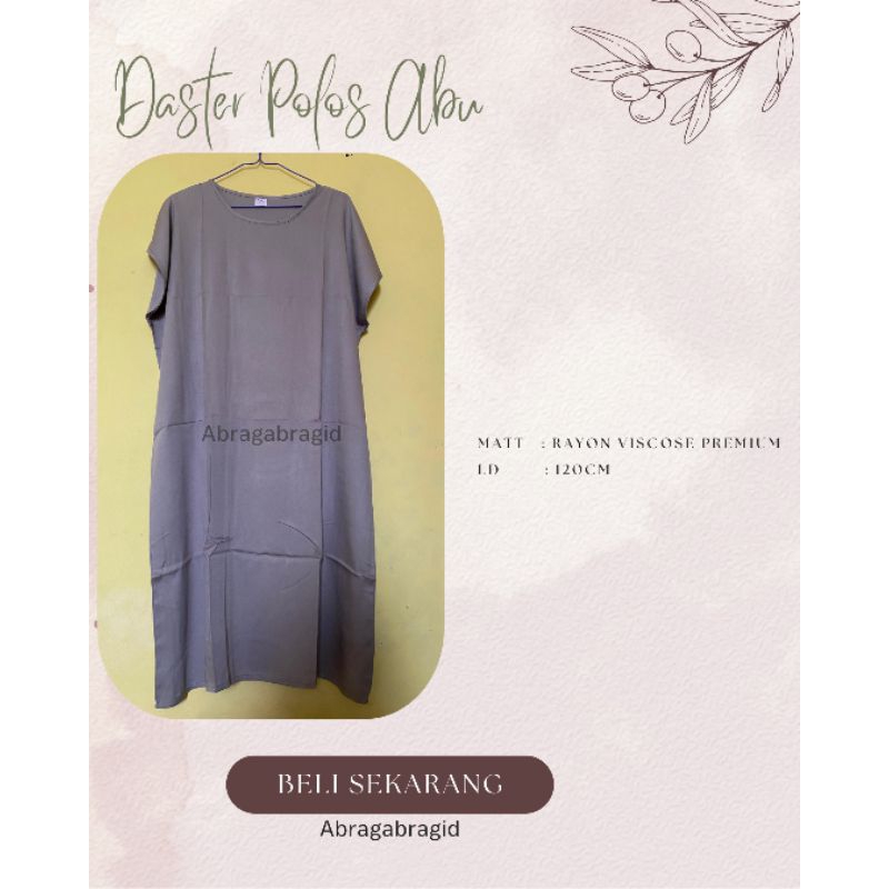 Daster Polos Tebal Bahan Rayon Viscose Premium Homedress