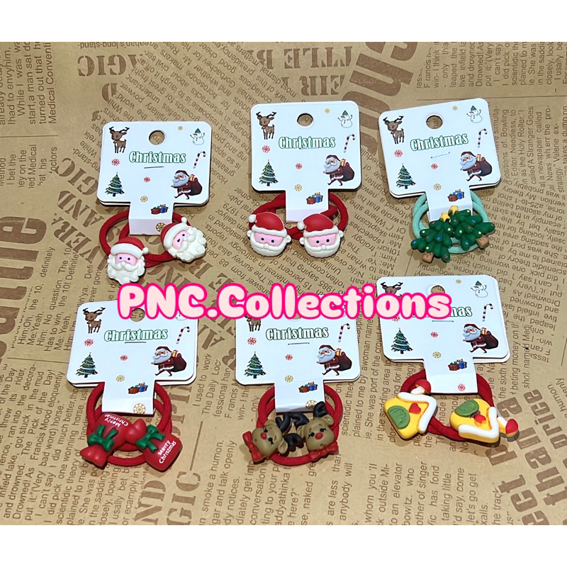 ikat rambut anak edisi natal christmas sepasang