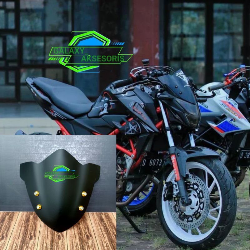 VISOR CB 150R NEW MODEL BARU WINSHIELD CB 150R 4 LOBANG PLUS BAUT VARIASI