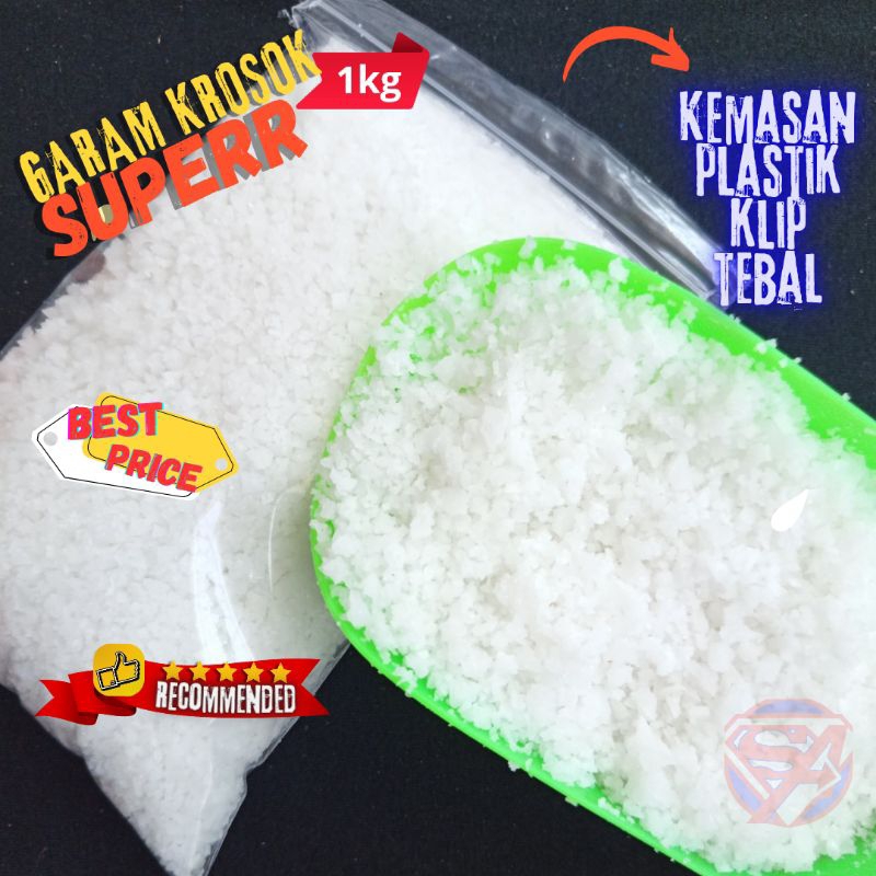 

Garam Krosok 1kg Garam Ikan Putih Bersih Garam Kasar Garam Non Yodium