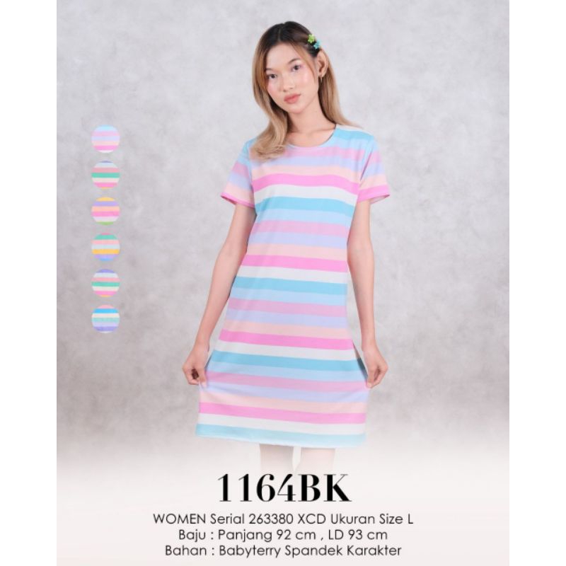 LEMONE DRESS size L PENDEK DASTER MURAH PENDEK Wanita Casual Babyterry 1164BK