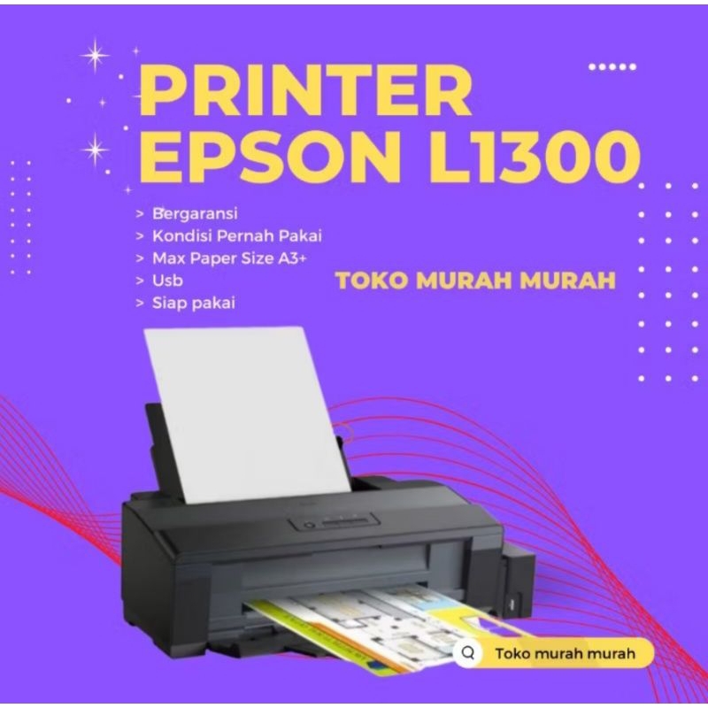 Printer Epson L1300 a3 Bekas Murah Unit PrinterEpson L1300 ( Head Baru )