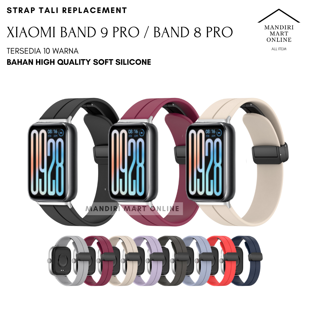 KA Strap Xiaomi Smart Band 9 Pro / Mi Band 9 Pro Silicone Magnetic Buckle Tali Pengganti Xiaomi Mi